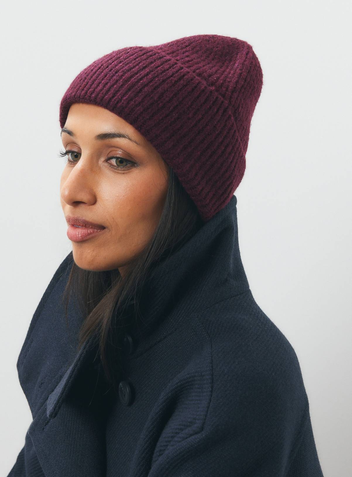 Burgundy Beanie Hat One Size - Image 1